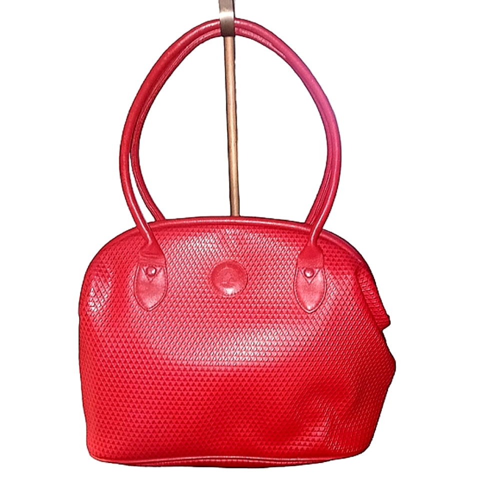 Vintage 1983 Red Liz Claiborne Satchel Handbag